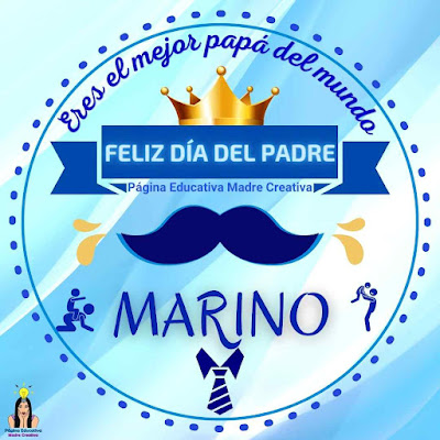 Solapín Nombre Marino para redes sociales por Día del Padre