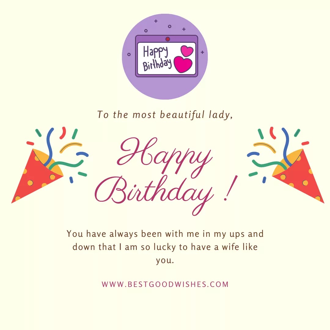 Birthday wishes for wife in English