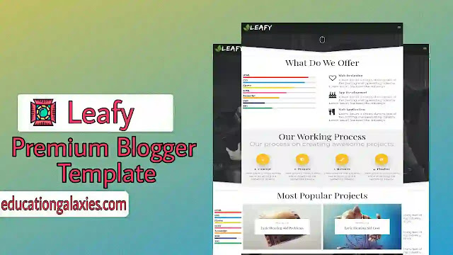 leafy premium blogger template