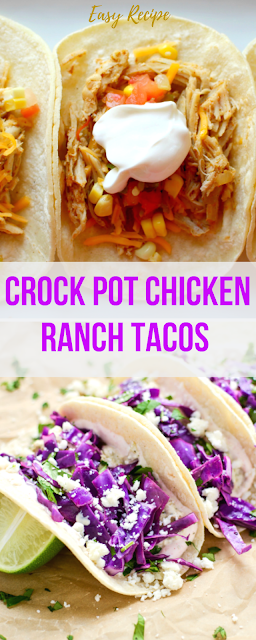 Crock pot Chicken Ranch Tacos Recipe Easy