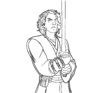 Download #4 Anakin Skywalker Coloring Page
