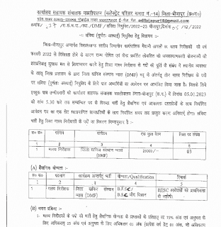 CG FISHERIES DEPARTMENT BSC BFSC PASS JOB 2022-23 | छत्तीसगढ़ जिला बीजापुर मछलीपालन विभाग में बीएससी पास जॉब