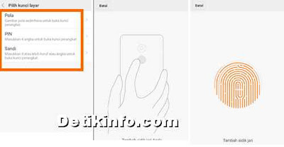 scan sidik jari di hp xiaomi