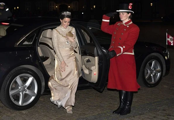 Crown Princess Mary wore a maxi gown by Jesper Høvring. Jesper Høvring AW18 collection. Princess Marie is wearing a Rikke Gudnitz gown