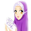 Gambar Kartun Muslimah Ungu