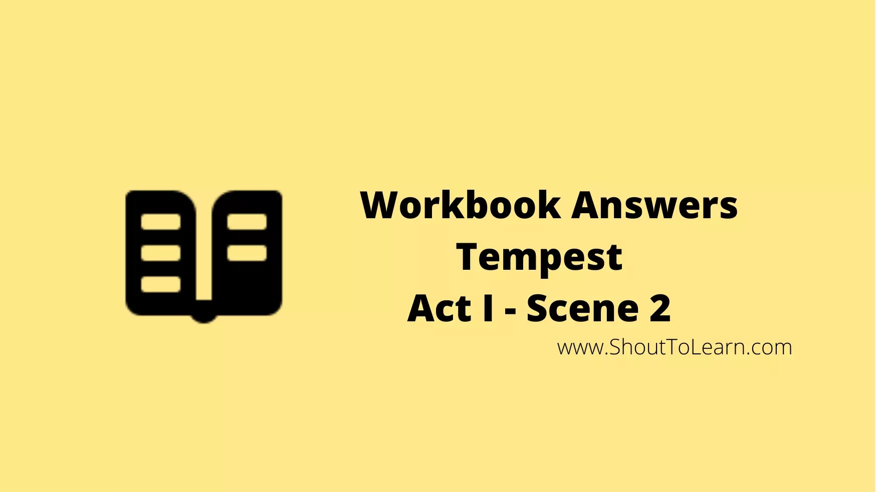 Workbook Answers of Tempest Act 1 Scene 2