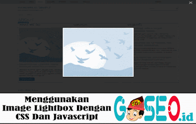Menggunakan Image Lightbox Dengan CSS Dan Javascript