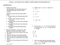 Contoh Kumpulan Soal Latihan Un Matematika Smp Dan Kunci Jawaban