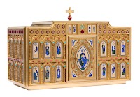 New Romanesque Tabernacle and Sanctuary Lamp by Granda Liturgical Arts