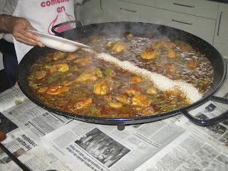 Paella - técnica caballón