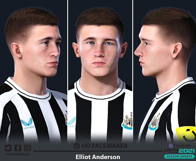 Elliot Anderson Face For eFootball PES 2021