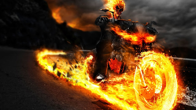 Ghost Rider On Bike Artwork