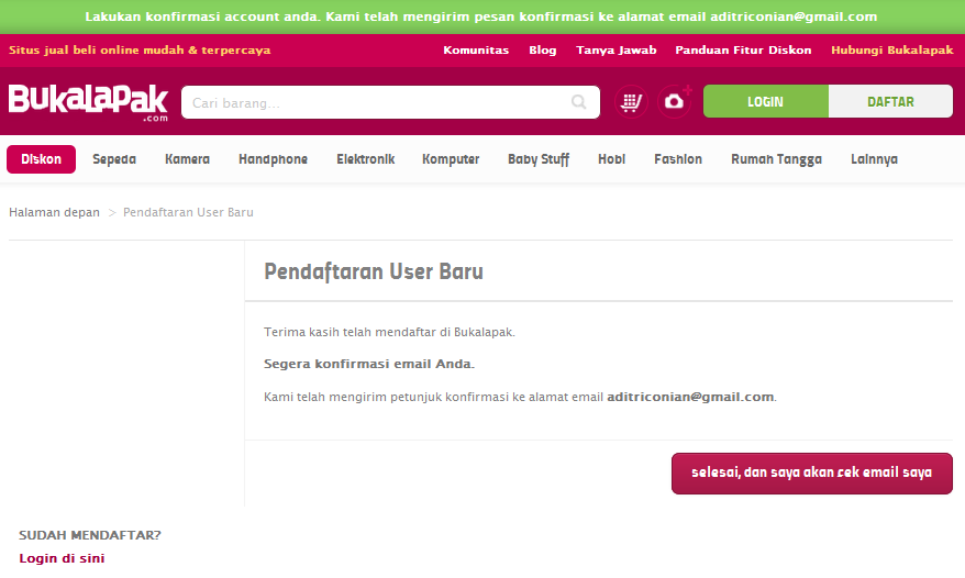 Cara Mendaftar dan Membuat Akun di BukaLapak.com