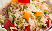 Салат из овощей с рисом