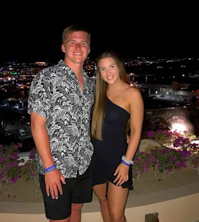 Bailey Zappe with his girlfriend Hannah Lewis