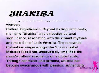 ▷ meaning of the name SHAKIRA (✔)