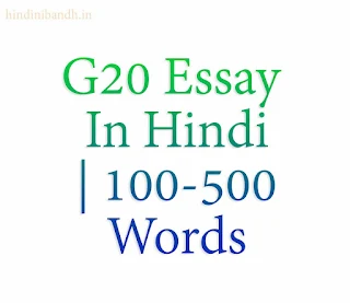G20 Essay In Hindi  100-500 Words