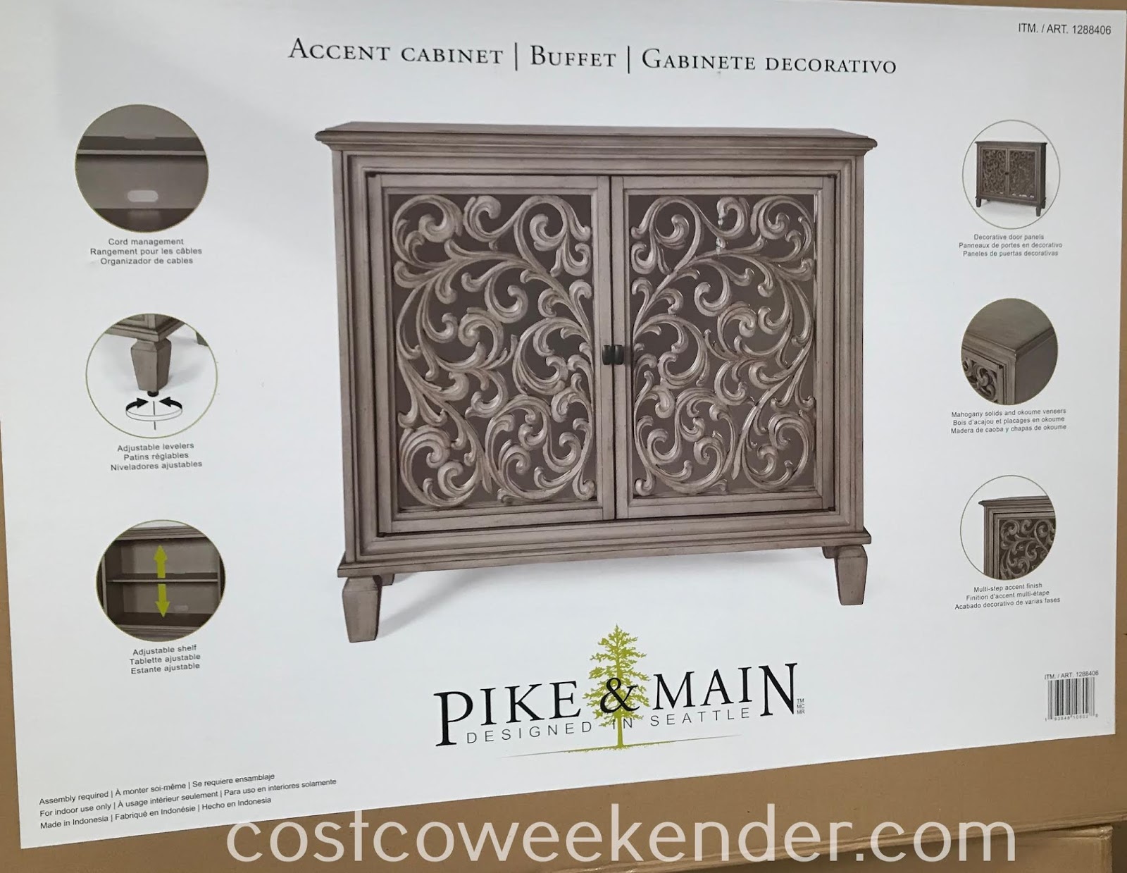 Pike Main Hermoine Accent Cabinet Costco Weekender