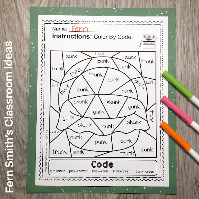 Click Here to Download This Little Red Riding Hood Themed The -unk Word Family Color By Code Remediation for Struggling Kindergarteners Resource For Your Class Today!