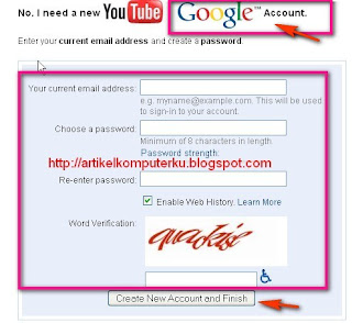 buat akun di youtube