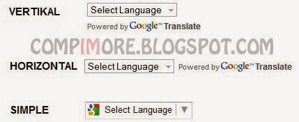 widget blog google translate