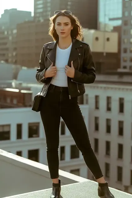 Faux Leather Jacket