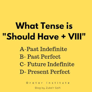 What tense is should have verb third form