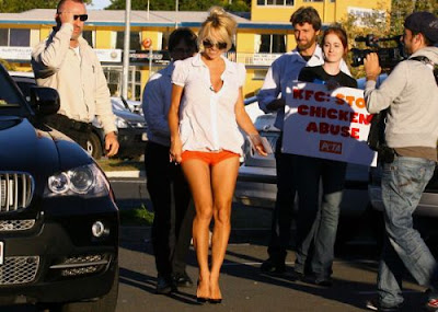 PETA Pamela Anderson KFC Protest Australia