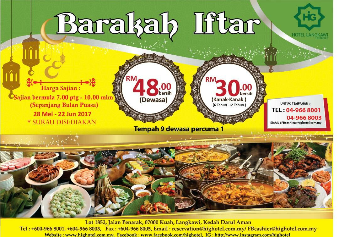 Senarai Buffet Ramadhan 2017 Kedah Dan Langkawi