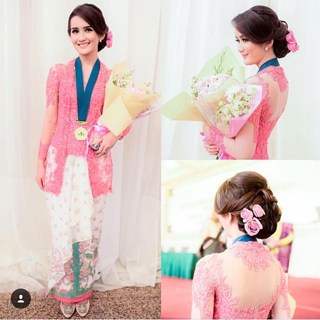  Kebaya  Wisuda  Pink Kembang Inspirasi Kebaya  Indonesia