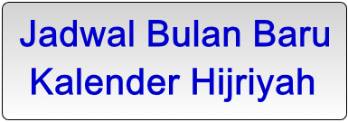 Jadwal Bulan Baru Kalender Hijriyah 1441-1458