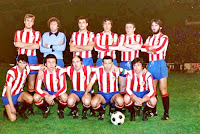 REAL SPORTING DE GIJÓN. Temporada 1977-78. Maceda, Castro, Joaquín, Abel, Cundi, Redondo. Ciriaco, Morán, Valdés, Quini y Ferrero. REAL SPORTING DE GIJÓN 3 U. D. LAS PALMAS 2 Resultado eliminatoria: UD LAS PALMAS 5 REAL SPORTING DE GIJÓN 3  Miércoles 23/02/1978. Copa del Rey, semifinal, partido de vuelta. Gijón, Asturias, estadio El Molinón. GOLES: ⚽0-1: 20’, Rivero. ⚽1-1: 24’, Abel. ⚽2-1: 55’, Ferrero. ⚽3-1: 67’, Ciriaco. ⚽3-2: 74’, Brindisi.