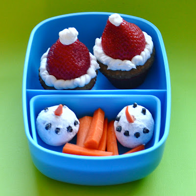 Snowman Donut Snacks & Strawberry Santa Hats