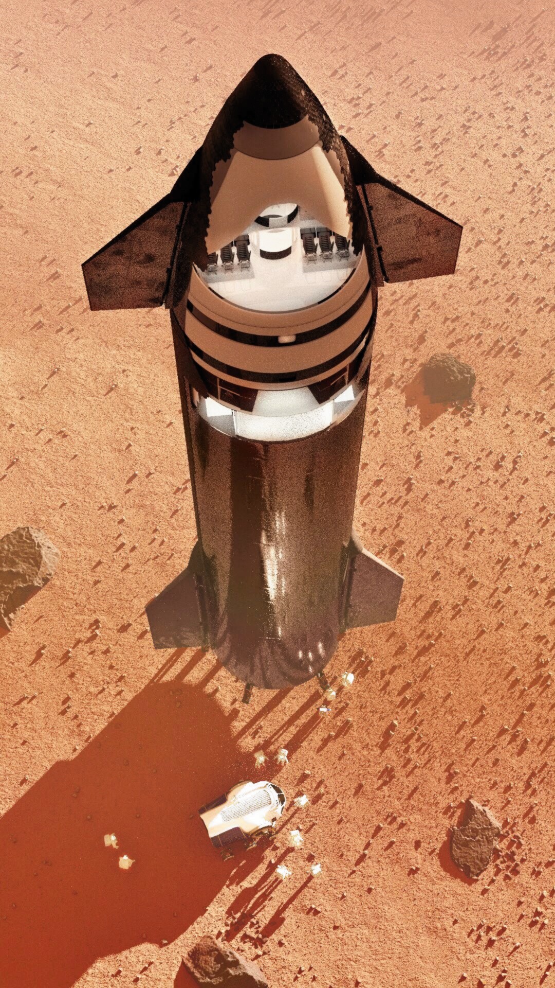 SpaceX Starship on Mars by Erik Corshammar
