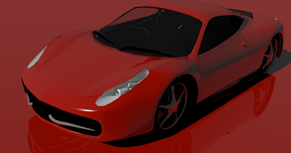 Gambar Animasi  Ferrari  458 Italia with Blender izat17