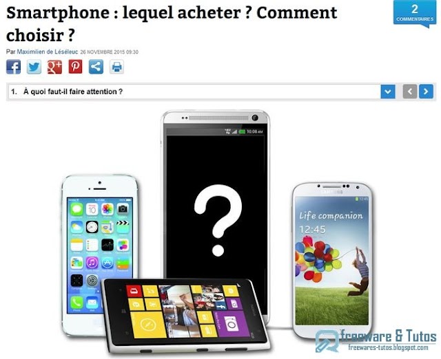 Le site du jour : comment choisir son smartphone ?