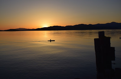 Sechelt sunset kayaking Salish Sea Marine Trail.