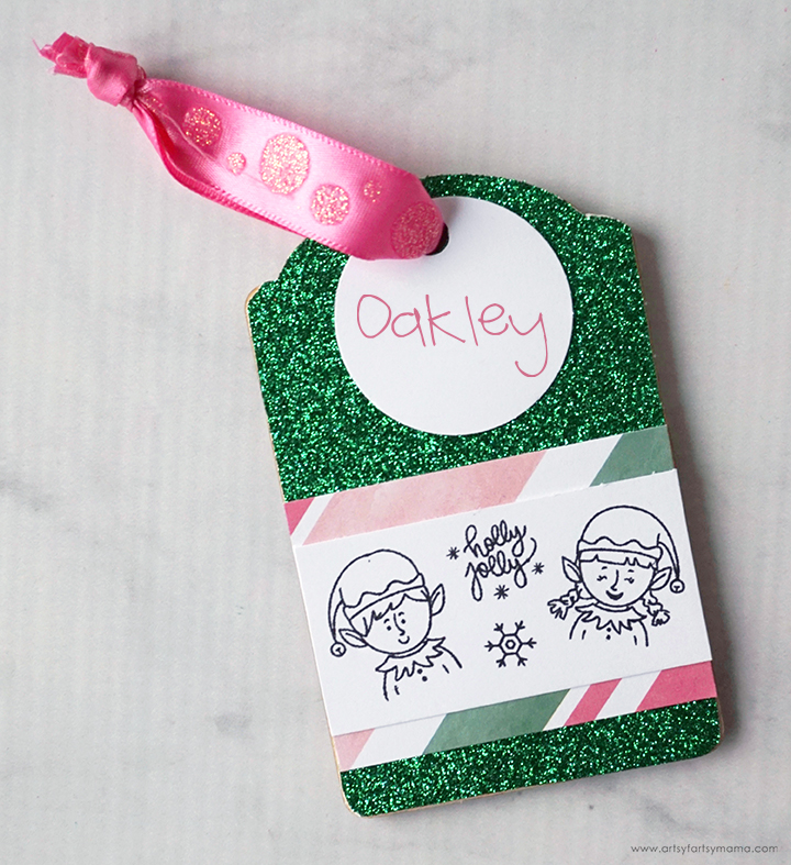 Stamped Christmas Gift Tag