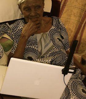 My grandmother, Maanaa, chatting with her grandkids via Skype!