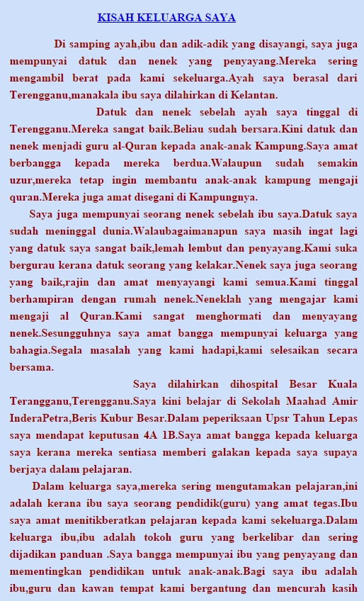 Contoh Karangan Keluarga Saya (Ringkas dan Terbaik)