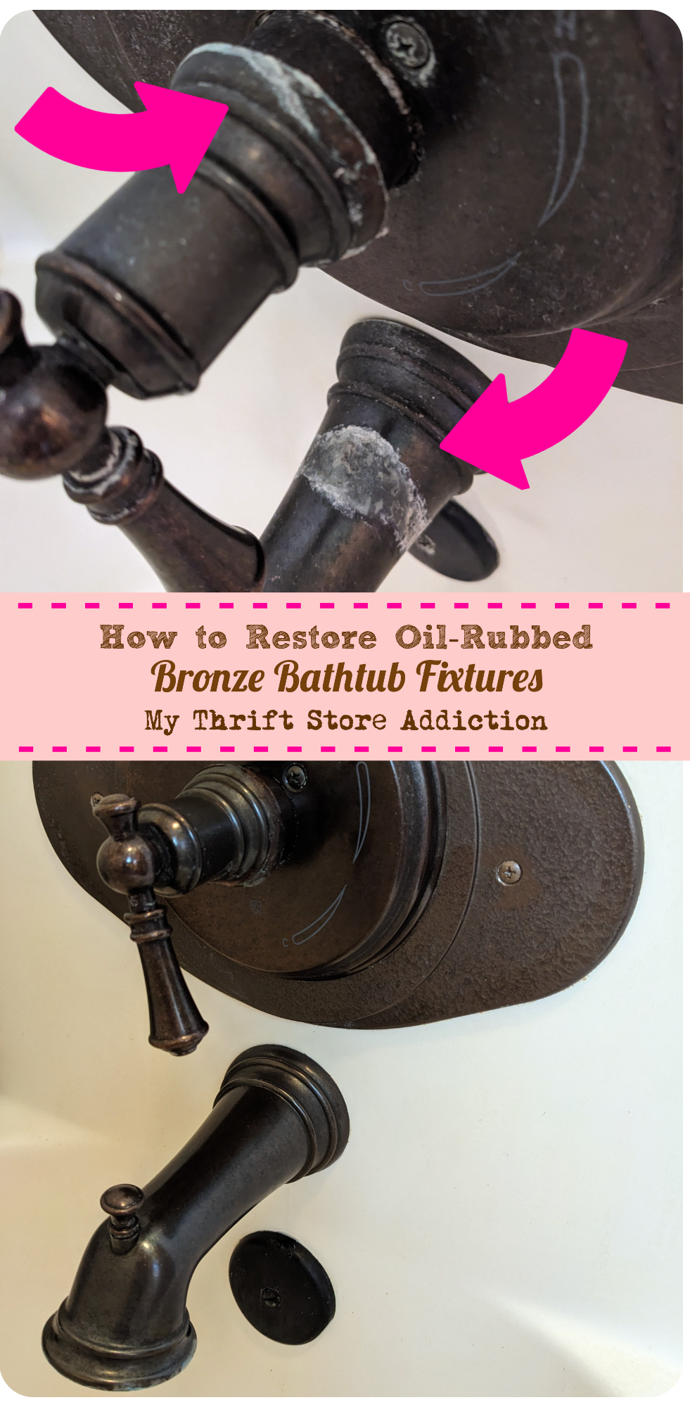 DIY oil rubbed bathtub fixture restoration