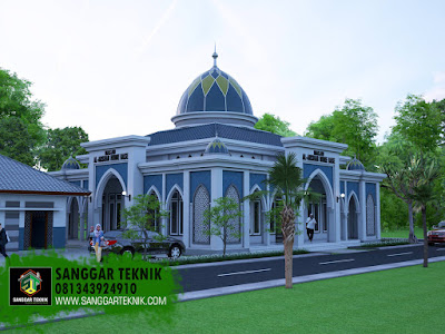 DESAIN MASJID MODERN 16 x 16 ( 1 LANTAI ) KONSTRUKSI BETON