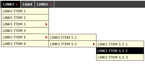 drop down menu for blogs