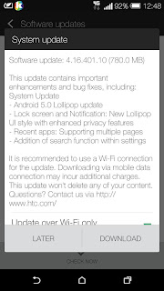 HTC M8 Lollipop Update Europe