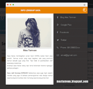 Membuat Widget About Me Dengan Tombol Pop Up Membuat Widget About Me Dengan Tombol Pop Up