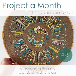 Proejct a Month Linladan Circle Kit as featured by floresita on Feeling Stitchy