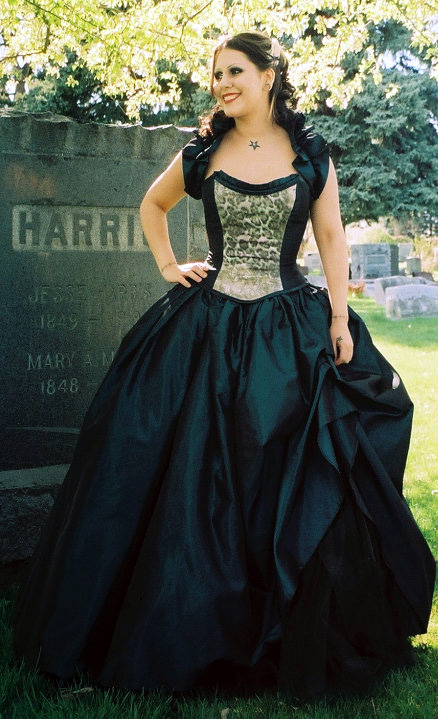 Dark Green Vitorian Steampunk Gothic Prom Dresses Most Steampunk Gothic prom 