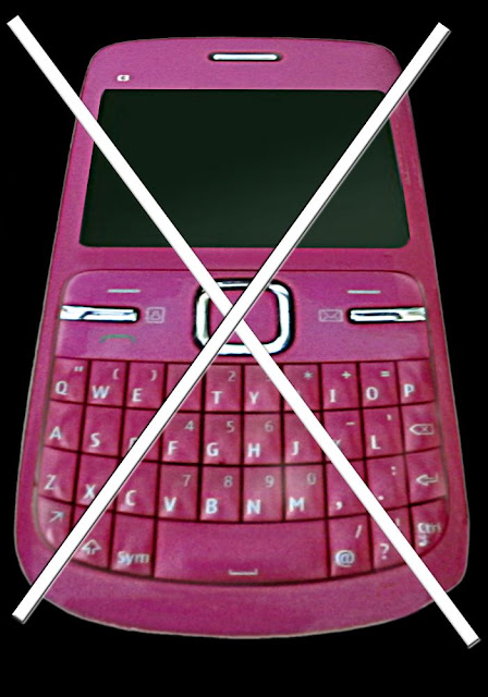pink cell phone with large white cross