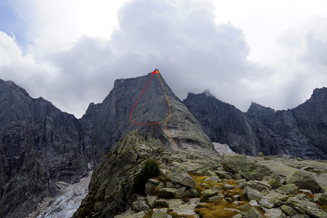 Crazy_Alpinist wspinanie na Piz Badile - Nordkante Filar Północny