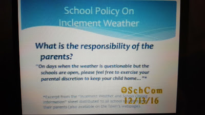 one slide from the snow removal presentation highlights the parents responsibility